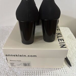Anne Klein Black Block Heel Shoes